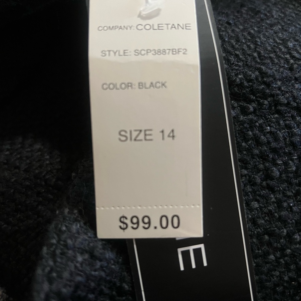 NWT Elegant Black Textured Blazer - Picture 5 of 5
